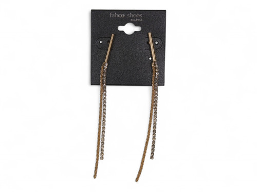 Gold Linear Stone Earring