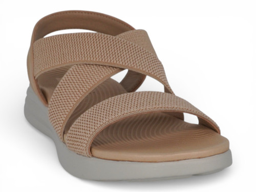 TAN ELASTIC SPORT SANDAL