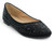 BLK NUBUCK RHINESTONED FLAT
