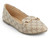 BEIGE/BRW LOGO PRINT BALLERINA