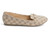 BEIGE/BRW LOGO PRINT BALLERINA