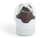 MENS WHITE SNEAKER W/ BRN STRI