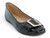 BLK CROC PU W/ BUCKLE BALLERIN