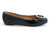 BLK CROC PU W/ BUCKLE BALLERIN