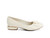 CREAM PATENT WW FLAT BOW W/ GO