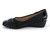 BLK TWO STRAP PATENT TOE PUMP