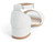 GIRLS WHT PLAIN PU BLOCK HEEL