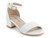 GIRLS WHT PLAIN PU BLOCK HEEL