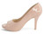 NUDE PATENT PEEP TOE PUMP