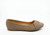 TAN NUBUCK CROSS OVERLAY FLAT