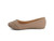 TAN NUBUCK CROSS OVERLAY FLAT