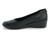 BLK PATNT TOE & WOVEN PU WEDGE