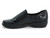 BLK PTNT SLIP ON W CROC TEXTUR