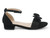 GIRLS BLK GLTR BOW DRESS SHOE