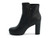 BLK PU PLATFORM BOOT W ORNMT