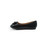 GIRLS BLK BOW PEARL ORNT FLAT