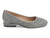 PEWTER  WW GEMED SQ TOE PUMP