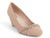 NUDE NUBUCK WEDGE W/ GEM BRAID