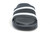 MENS BLACK WHITE STRIPE SLIDES