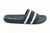 MENS BLACK WHITE STRIPE SLIDES