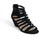 BLACK STRAPS GLADIATOR WEDGE