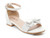 GIRLS WHIT GLTR BOW DRESS SHOE