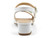 GIRLS WHITE PAT STDD BOW HEEL