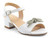 GIRLS WHITE PAT STDD BOW HEEL