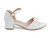 GIRLS WHT FLWR HEEL SNDL