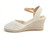 IVORY EMBROIDERED WEDGE ESPDRL