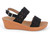 BLK DOUBLE STRAP WEDGE W GEMS
