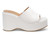 WHITE PU SLIDE WEDGE