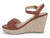 BROWN PU STRAW WEDGE HEEL