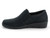 BLK SLIP ON W/ZIPPER COMF WEDG