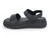 BLK PU COMFORT PLATFORM SANDAL