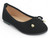 TODD BLK DOT EMBS BOW FLAT