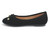 TODD BLK DOT EMBS BOW FLAT