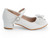 GIRLS WHITE MIX BOW ORNM PUMP