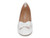 GIRL WHT PU HLLW BOW  FLAT