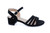 BLK STONE HEEL SANDAL