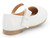 GIRL WHT PU STRP BOW FLAT