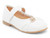 TODD WHT PU ORNMNT STRAP FLAT