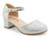 GIRL SILVER STONE STRP PUMP