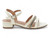GIRL WHT PAT STONE SANDAL