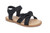 GIRL BLK NBUCK BOW SANDL