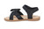 GIRL BLK NBUCK BOW SANDL