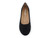 GIRL BLK NUBK STON FLAT
