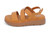 CAMEL PU PLATFORM SANDAL
