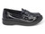 BLK PU SEMI GLOSS PENNY LOAFER