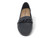 BLK TEXTURED PU CHAIN SLIPON
